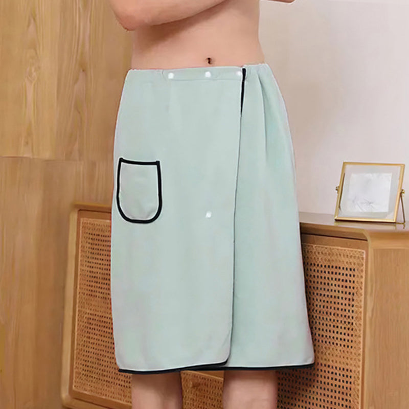 Men's Coral Fleece Bath Skirt