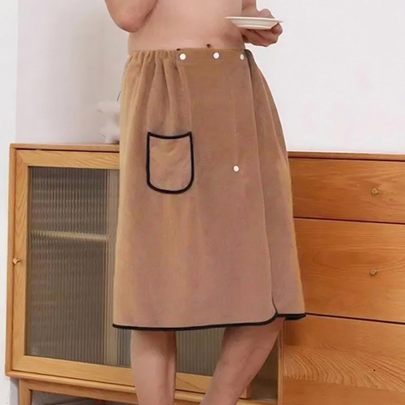 Men's Coral Fleece Bath Skirt