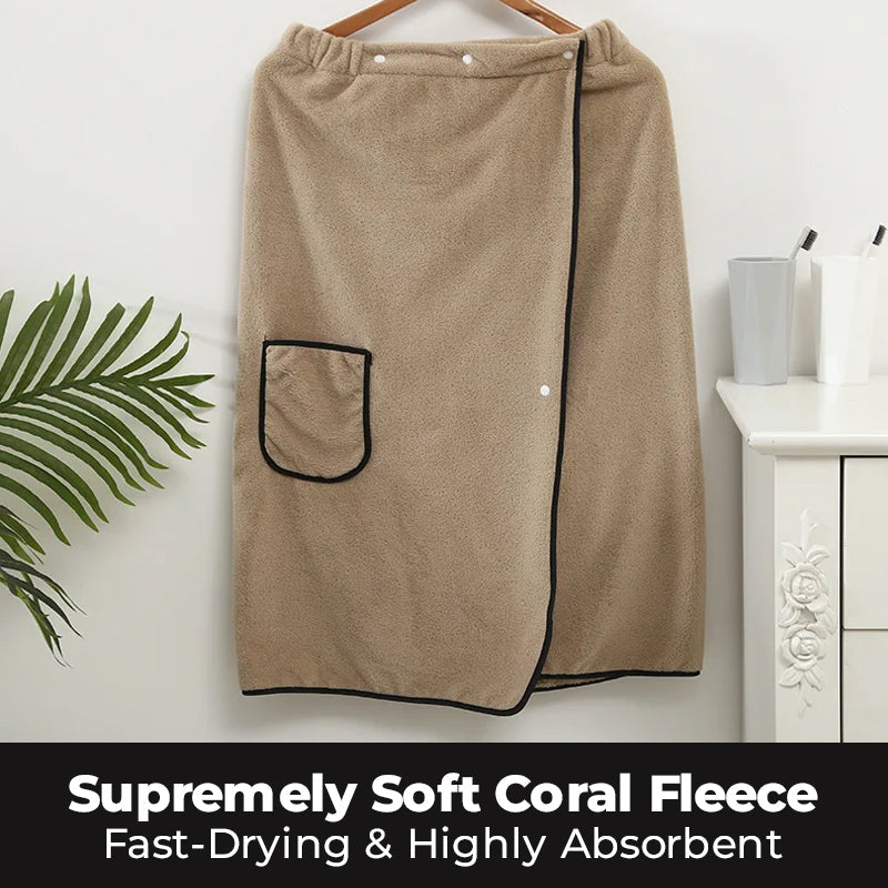 Men's Coral Fleece Bath Skirt