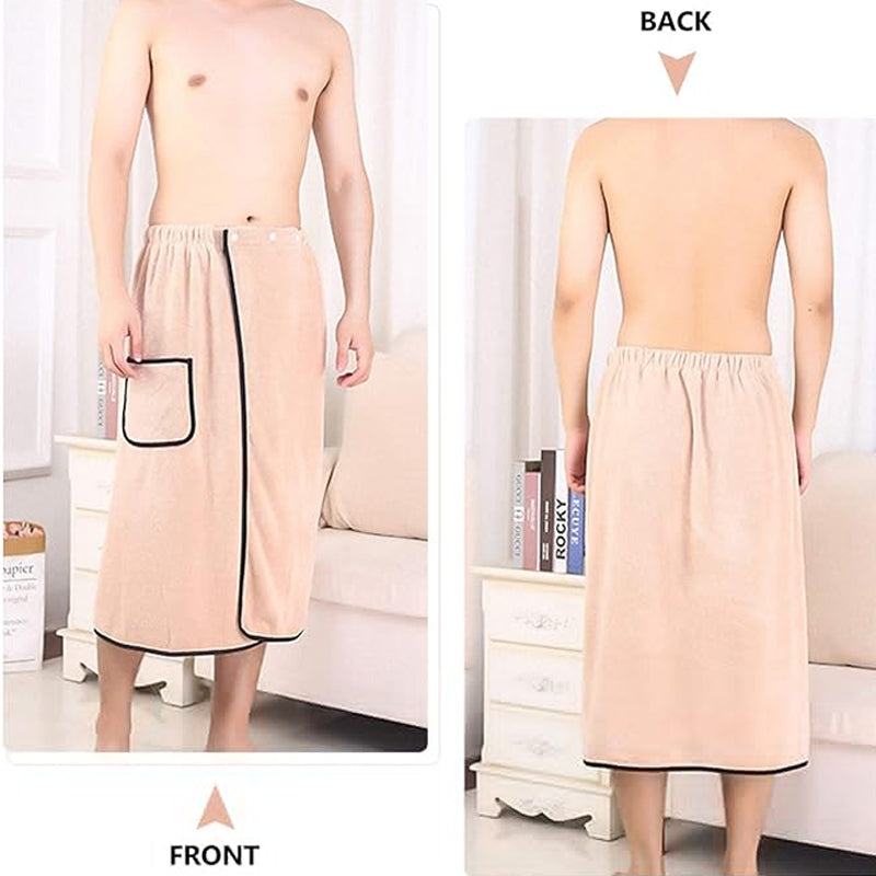 Men's Coral Fleece Bath Skirt