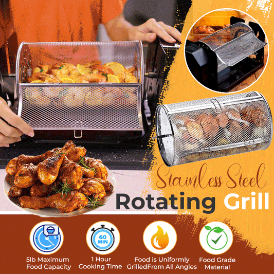 Last day to get 60% OFF: 🔥 Stainless Steel Rotating Grill