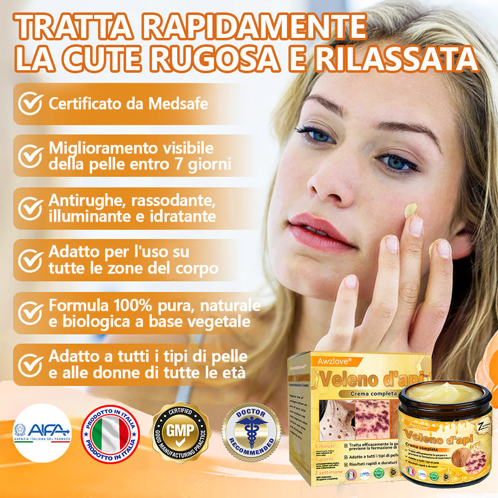 Prodotto e spedito dall'Italia✅ Crema completa al veleno d'api 🔥ULTIMO GIORNO 80% DI SCONTO🔥